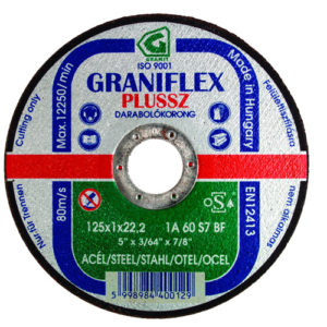 Graniflex Plussz 1A vágókorong acélokhoz 125 x 1 x 2,22