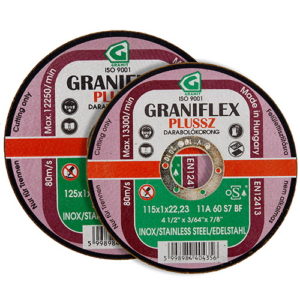 Graniflex Plussz INOX 11A darabolókorong rozsdamenteshez acélokhoz 230 x 1.9 x 22,2