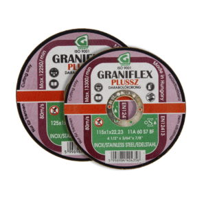 Graniflex Plussz INOX 11A darabolókorong rozsdamenteshez acélokhoz 125 x 1 x 22,2